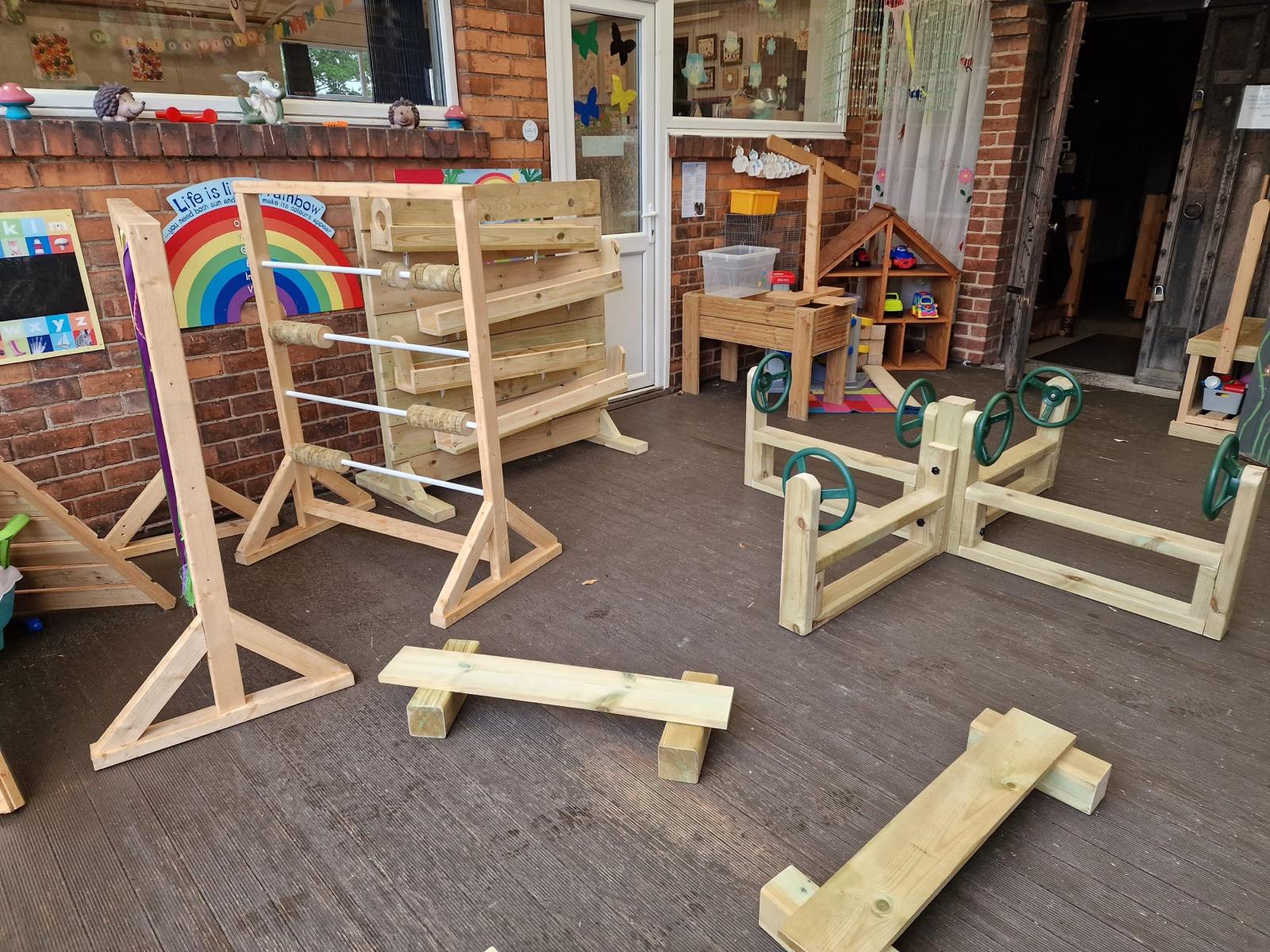Happy children playing at St Aidans Pre-School